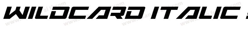 Wildcard Italic Supe字体转换